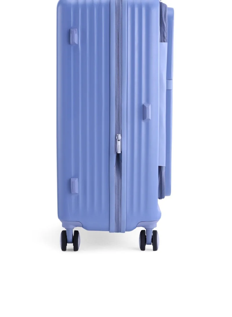 AMERICAN TOURISTER  Trento + Suitcase, Check-In Size 68 cm / 25 inch, 4 Spinner Wheels, Hard Top, Polycarbonate, Elemental Blue|2 In 1 Optimov™ Shock Absorbing Wheels|Book Opening|Expandable|TSA Lock|Waterproof Section - 3 Years International Warranty  | Best Price UAE